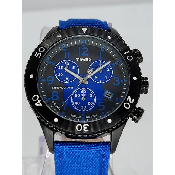 Disney Accessories - Rare Disney x Timex Chronograph Pre-Production Sample – Bold Blue & Black Design